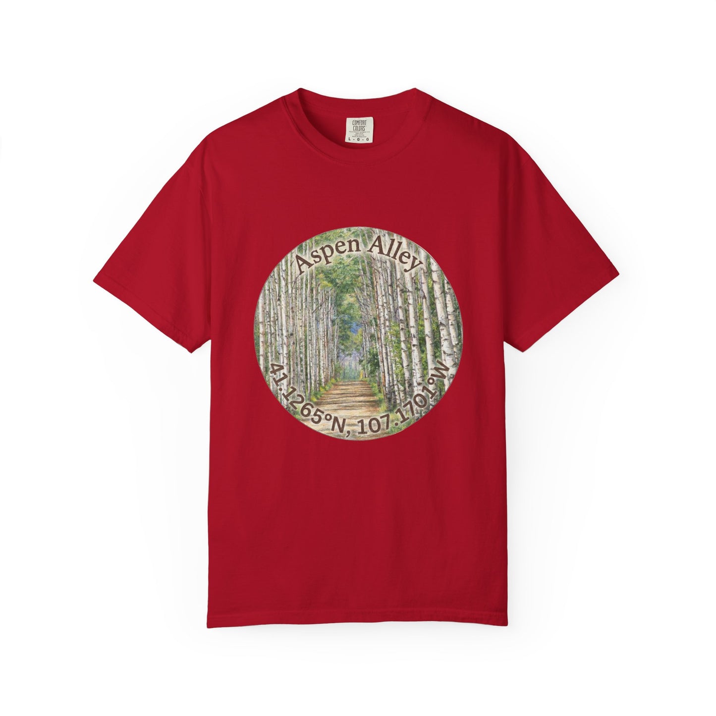 Aspen Alley T-Shirt — Scenic Forest Path Graphic Tee
