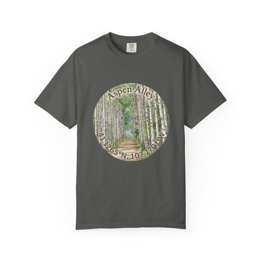 Aspen Alley T-Shirt — Scenic Forest Path Graphic Tee